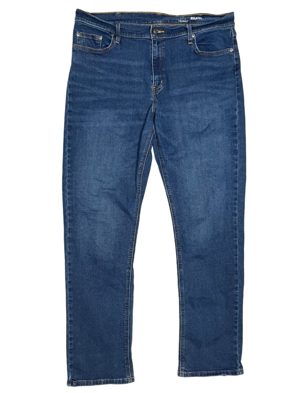 George Relaxed Straight Leg Jeans Men's Size 36x34 Casual Classic Denim